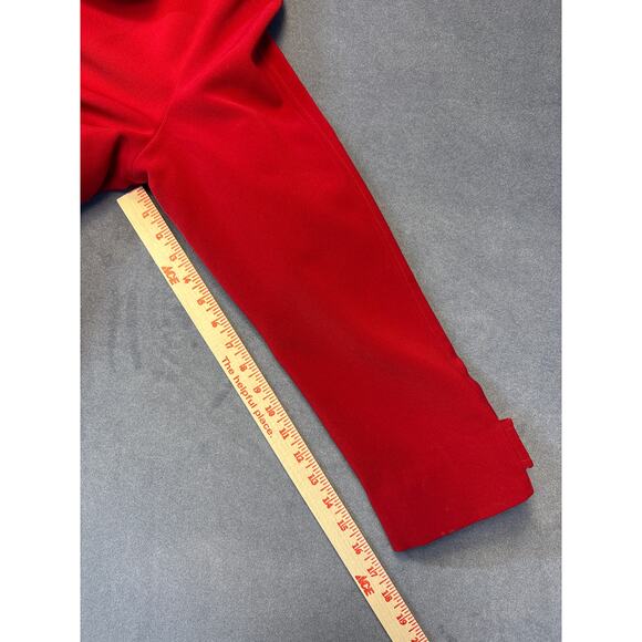 London Fog Red Lined ButtonUp Trench Coat with Lined Inside Pocket Size Large - Picture 8 of 9